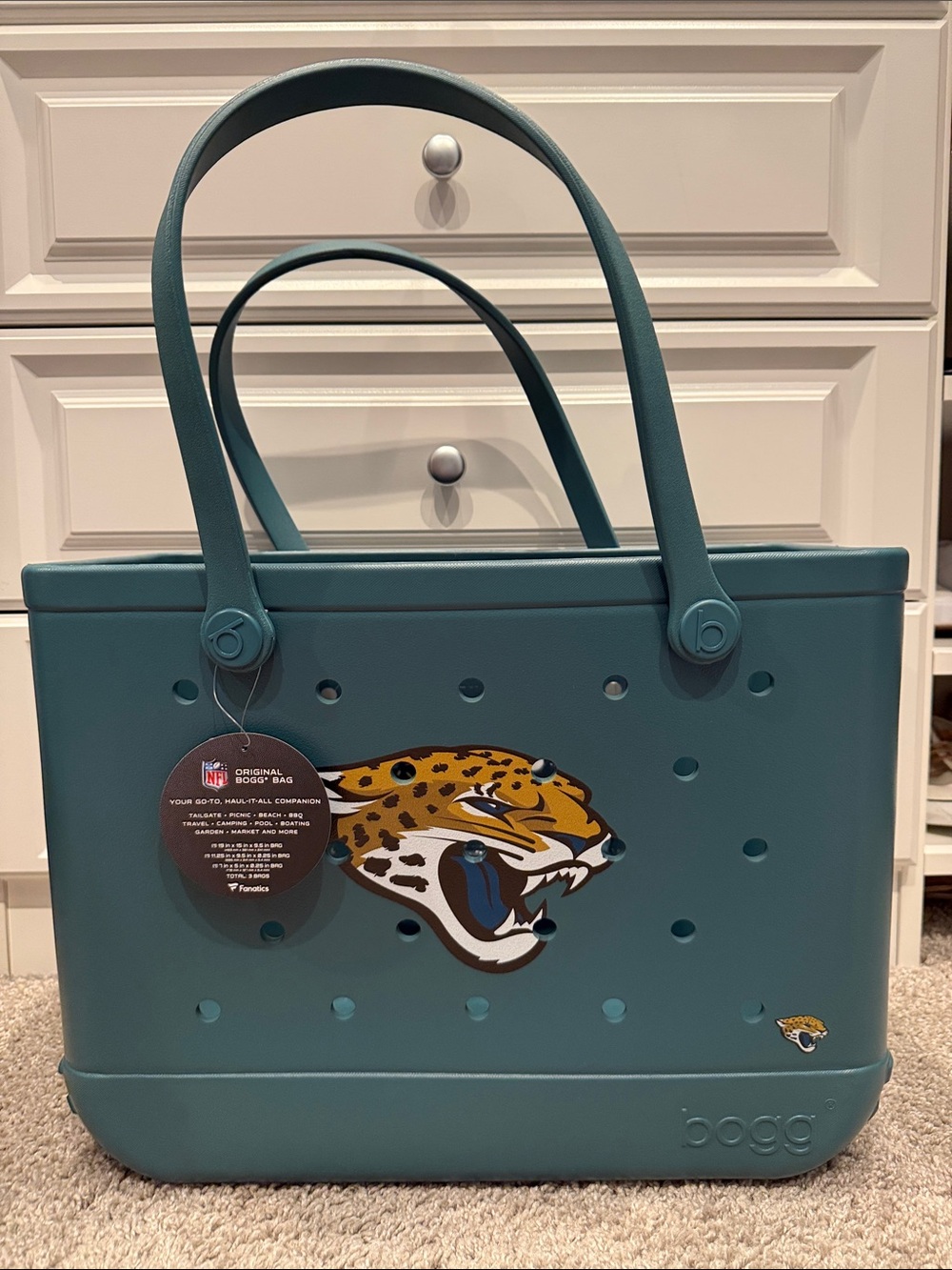 BOGG BAG Teal Jacksonville Jaguars Logo Tote
